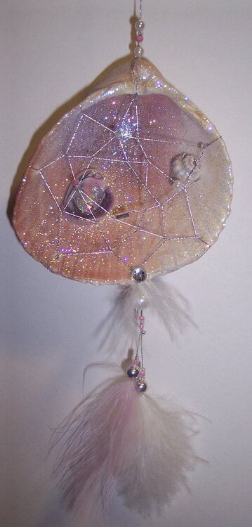 Sea shell dream catcher christmas ornament