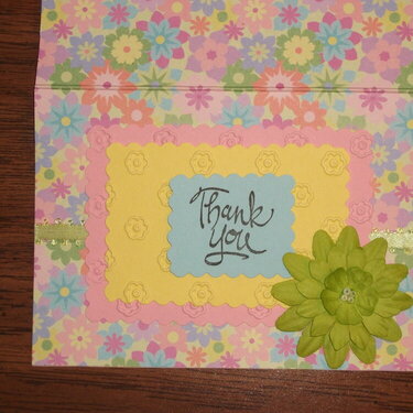 Flower thank you card