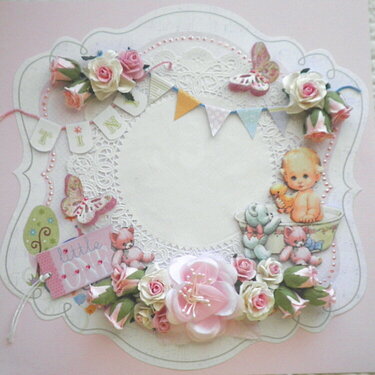 Little One Baby Girl Scrapbook Page