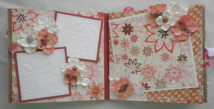 Shabby Chic floral rose page layouts 7-8