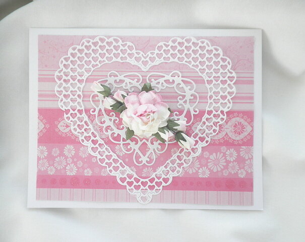 Heart Rose Valentines Card