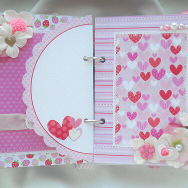 Hearts Flowers Ribbon Pages