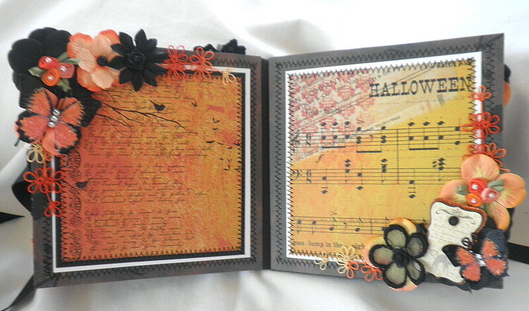 Halloween Night Song Scrapbook Pages