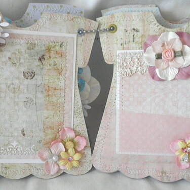 Shabby Chic Rose Lace Pocket Layout Pages Dress Album