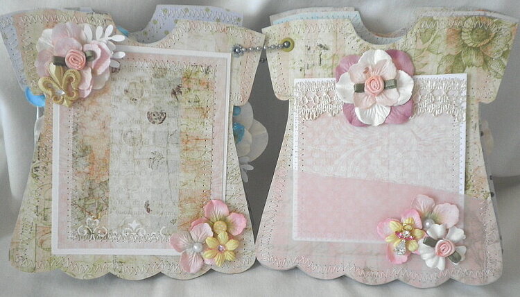 Shabby Chic Rose Lace Pocket Layout Pages Dress Album