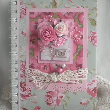 Shabby Chic Rose &amp; Lace Journal Book
