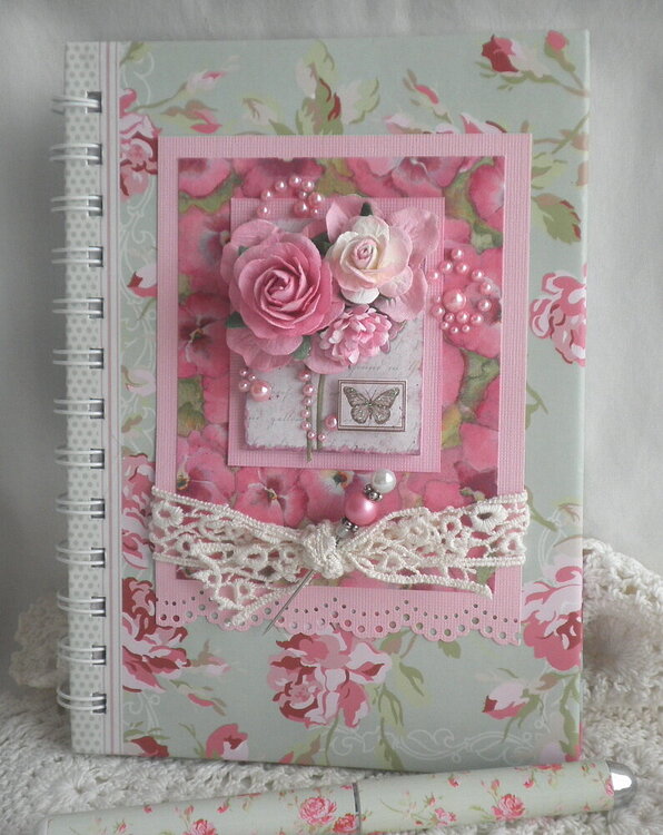 Shabby Chic Rose &amp; Lace Journal Book