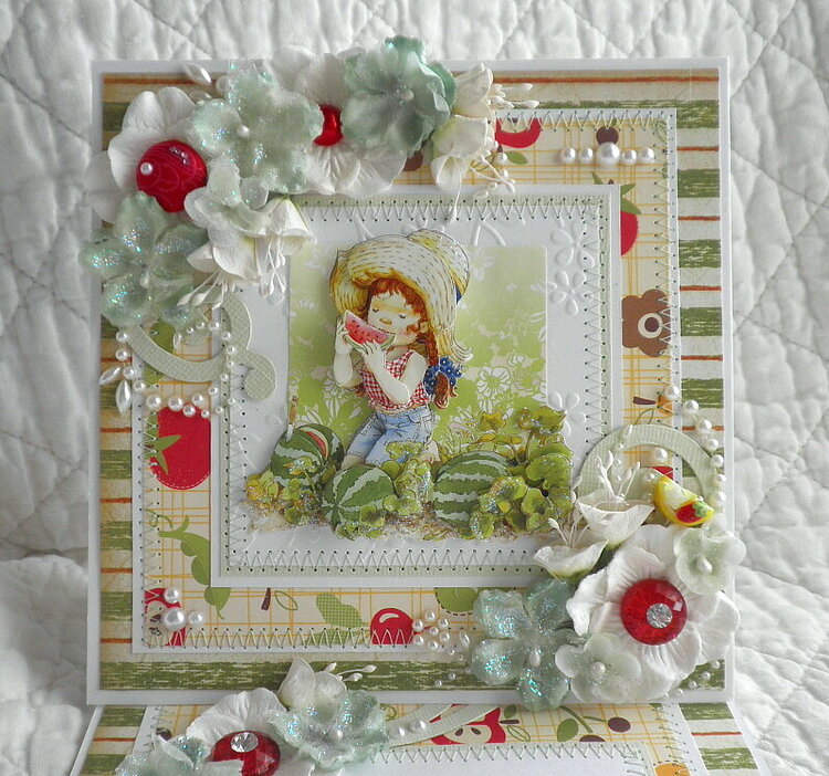 Berry Sweet Lil Girl 3D Card