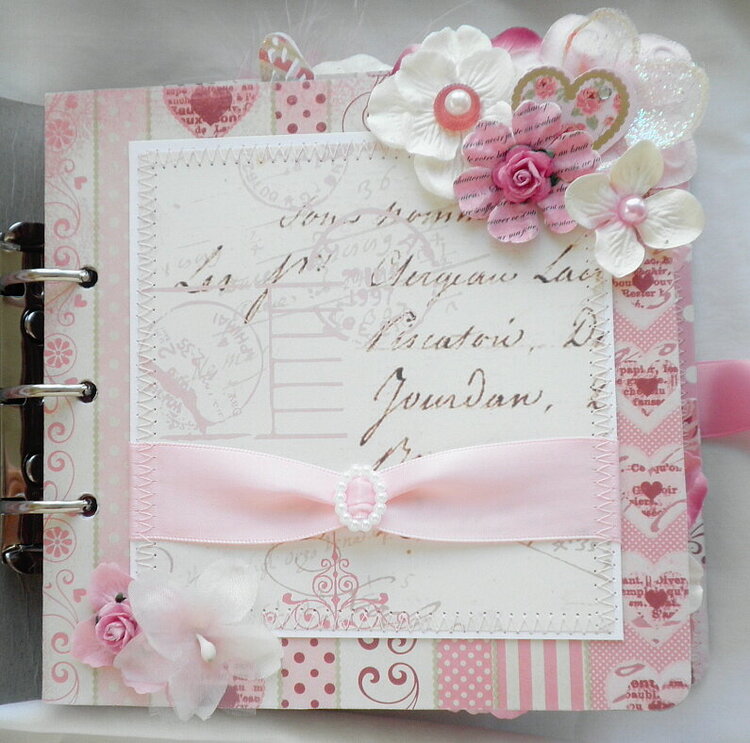 Shabby Chic Ribbon Flower Rose Page