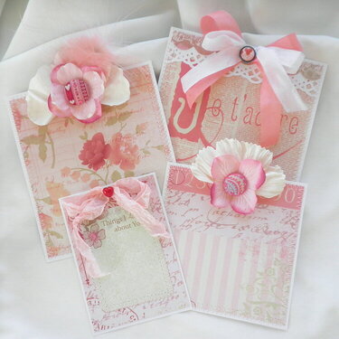 Shabby Chic Love You Card Tags