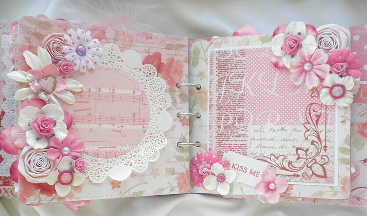 Kiss Me Paper Lace Rose Pages
