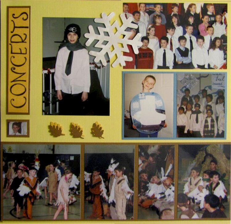 Graduation Scrapbook - Concerts page