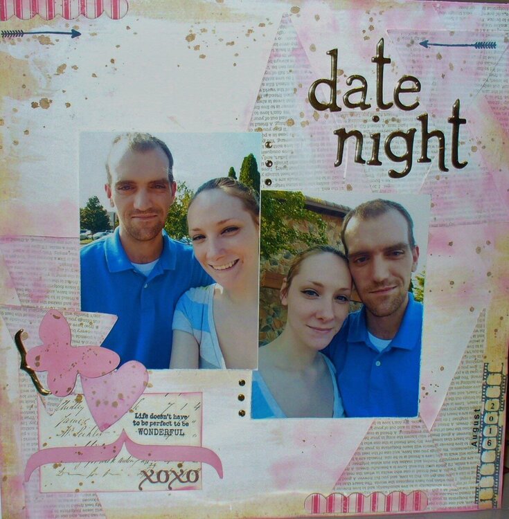 date night - January inspiration (quote); Tic-tac-toe; stamping challenge; Volume 2019; Lift your Faves