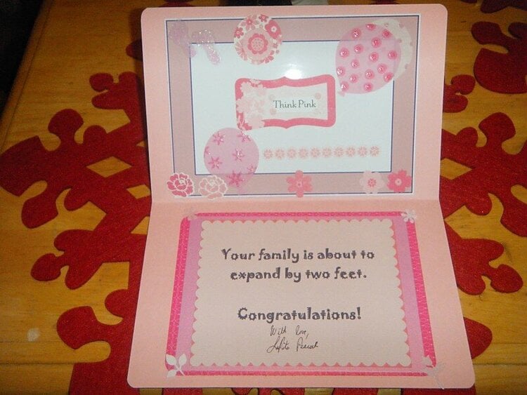 Baby Shower Card -- Inside View