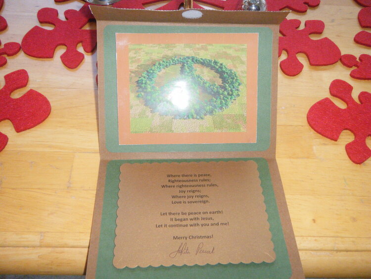 Peace Christmas Card -- Inside View