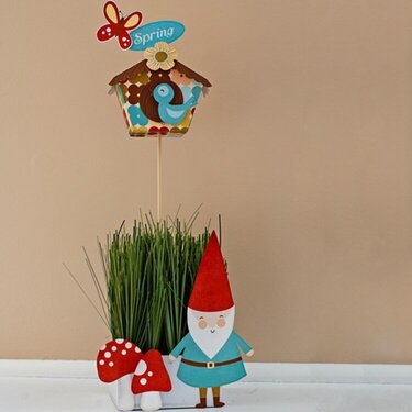 Gnome/Birdhouse Centerpiece
