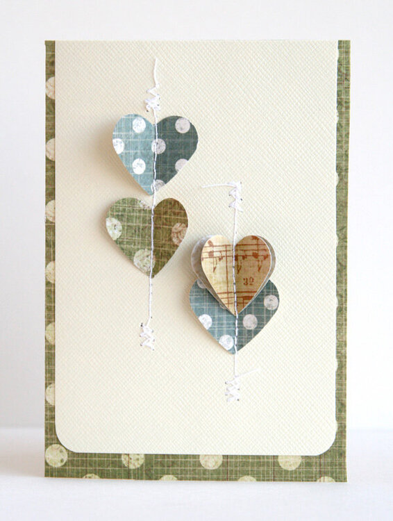 Floating Hearts card