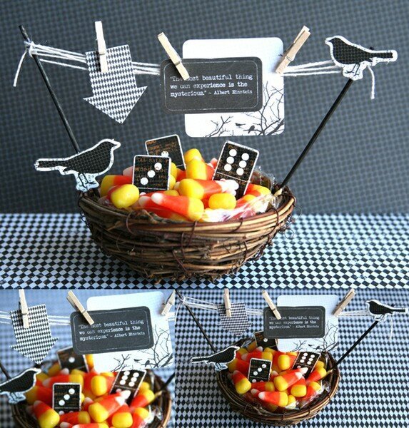 Candy Corn Centerpiece or Candy Tray