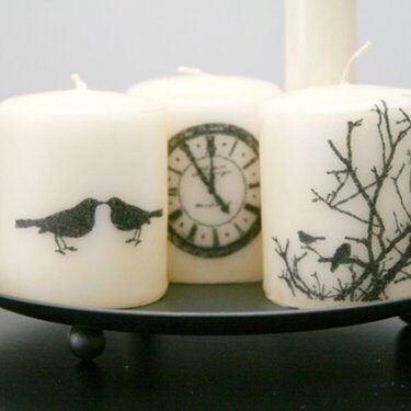 Stamped Halloween Candles