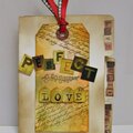 Tim Holtz Distressed Tag on mini album