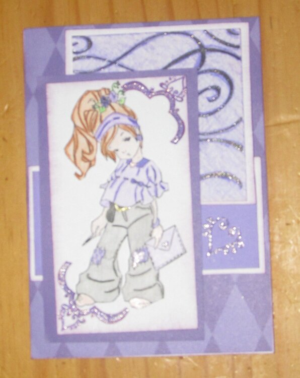 Purple Card I&#039;ve made May 2012