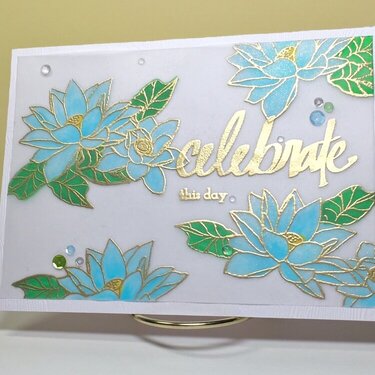 Vellum Lotus Wedding card