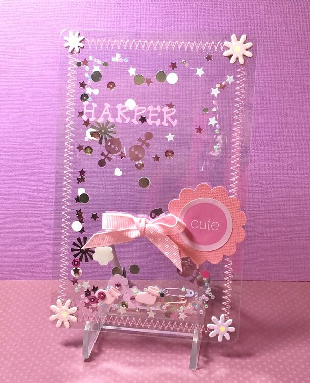 Clear Shaker Card for Baby
