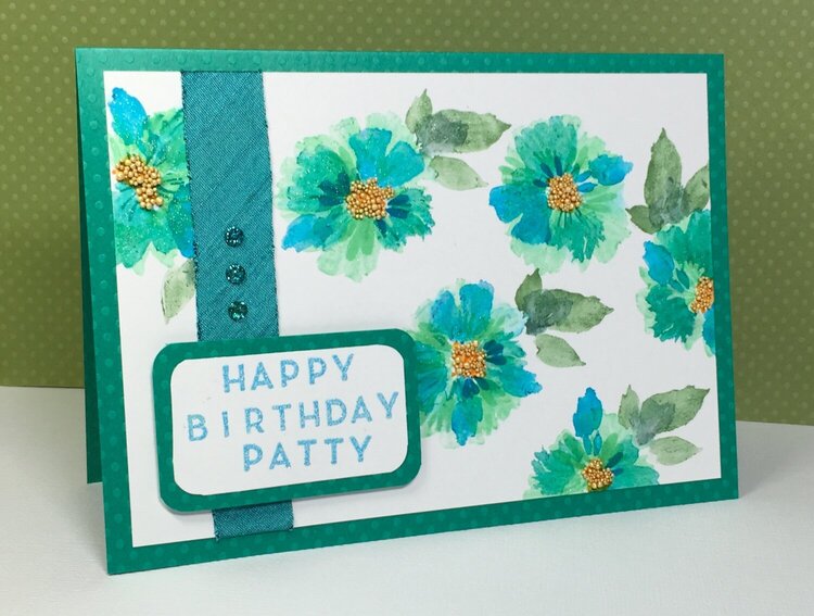 Birthday Card; layered stamping