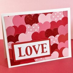 Valentine Layered Hearts Card