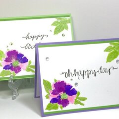 Layered Stamping Floral Cards