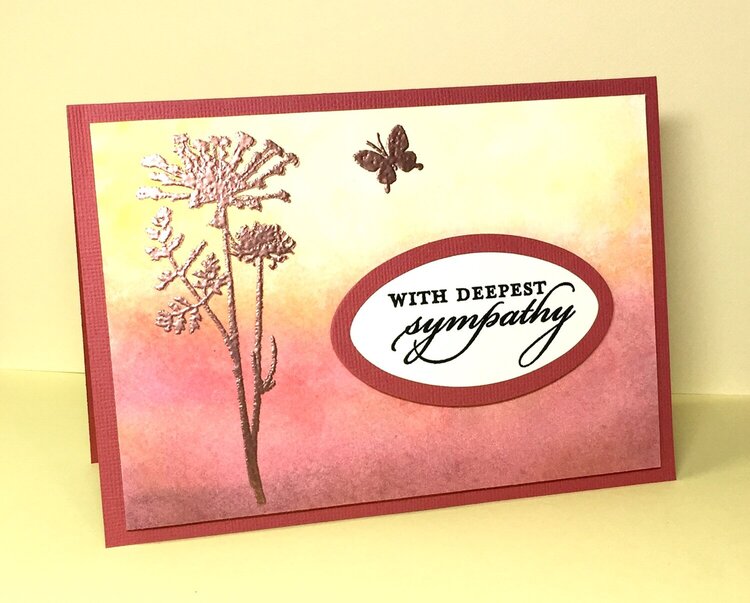 Watercolor Sympathy Card