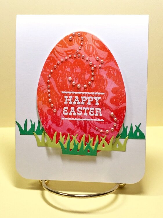 Easter Egg with Watercolor Lift