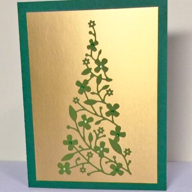 Delicate Christmas tree card