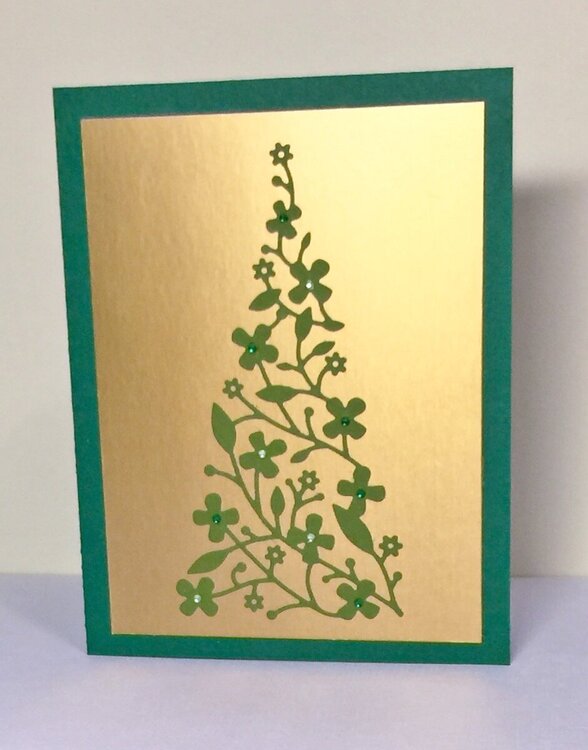 Delicate Christmas tree card