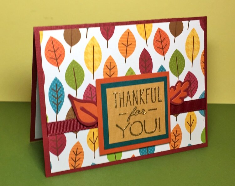 Thankful for you  card