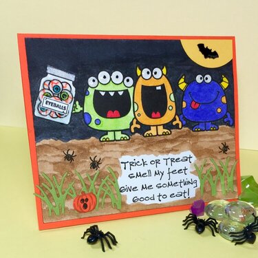 Halloween Monster card