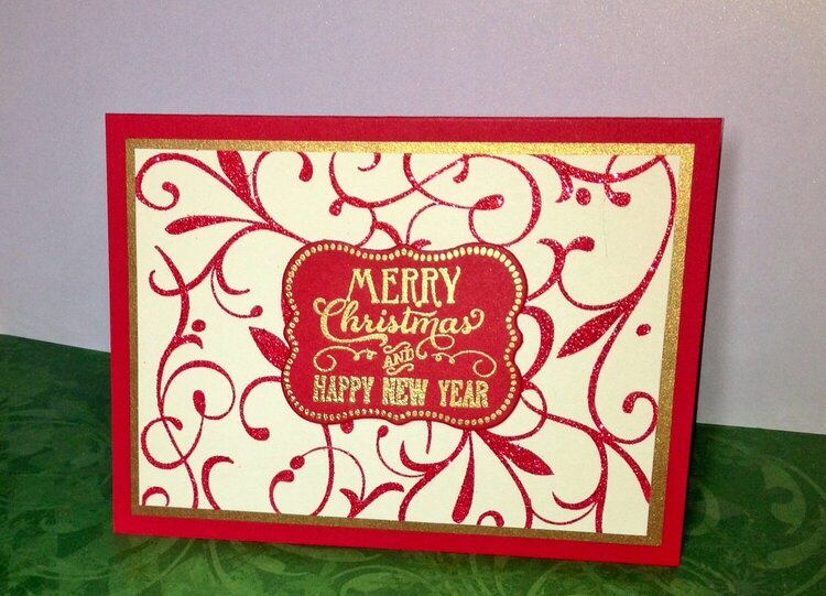 Red/Gold Christmas Card