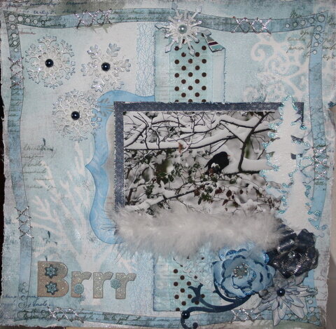 Winter Layout With Bo Bunny&#039;s Midnight Frost