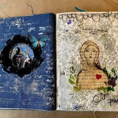 Art Journal Page Dina Wakley Blue Journal