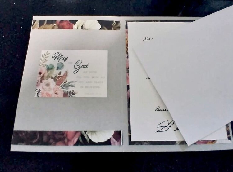 Inside Thinking of you floral card