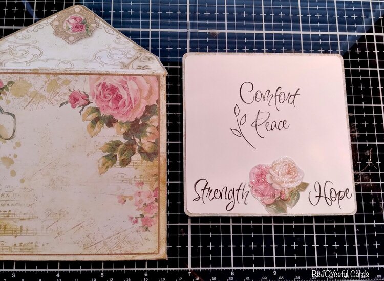 Sympathy card and envelope (view 2)