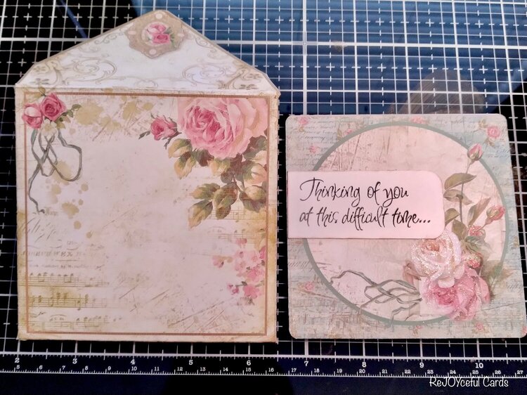 Sympathy card and envelope (view one)