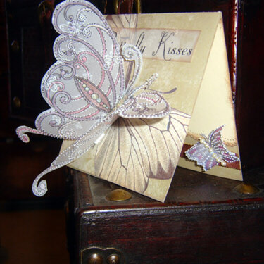 giant hand-pierced vellum butterfly card