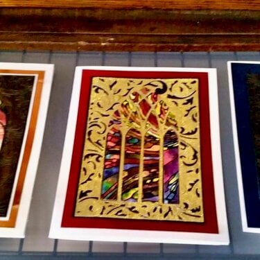 Stained glass window cards