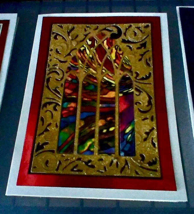 Stained glass window cards