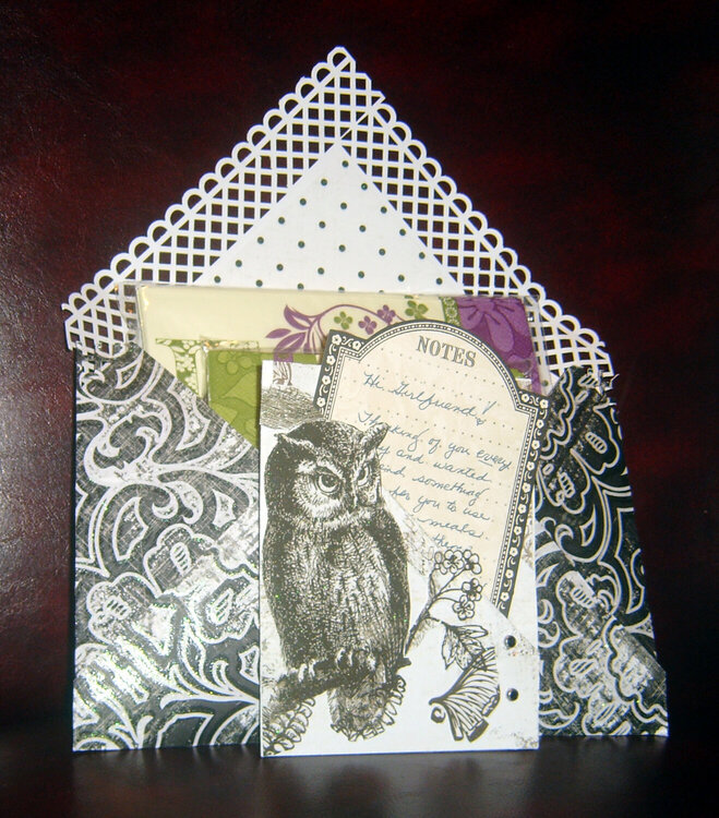 card and envelope holding beautiful napkins