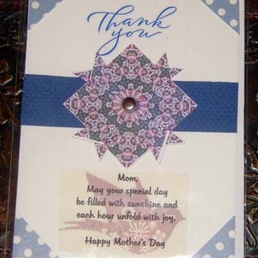 Thank You Mom Teabag Card