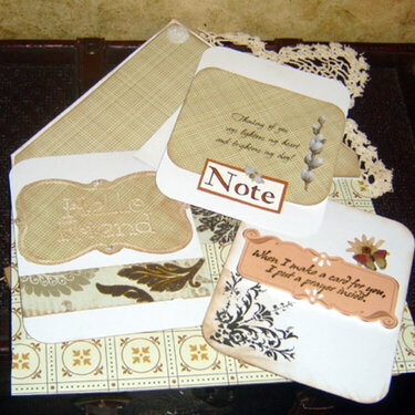 note inserts (back) for special envelope card