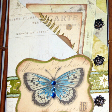 blue butterfly - pocket card