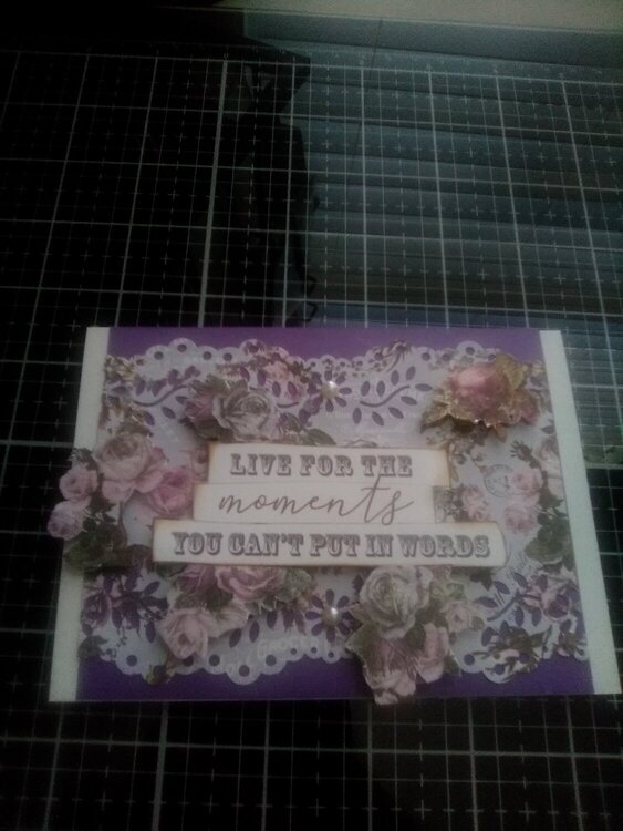 Purple birthday card